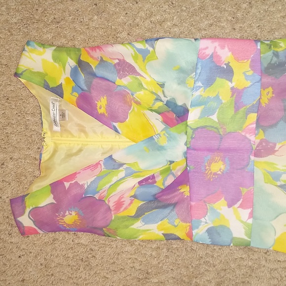 Coldwater Creek Floral Sleeveless Tea Length Dress - Picture 6 of 10